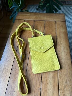 PLG Parker phone case / crossbody in naples yellow
